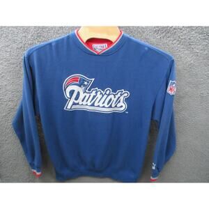 Starter Pro Line New England Patriots Embroidered Pullover Sweatshirt Size Large